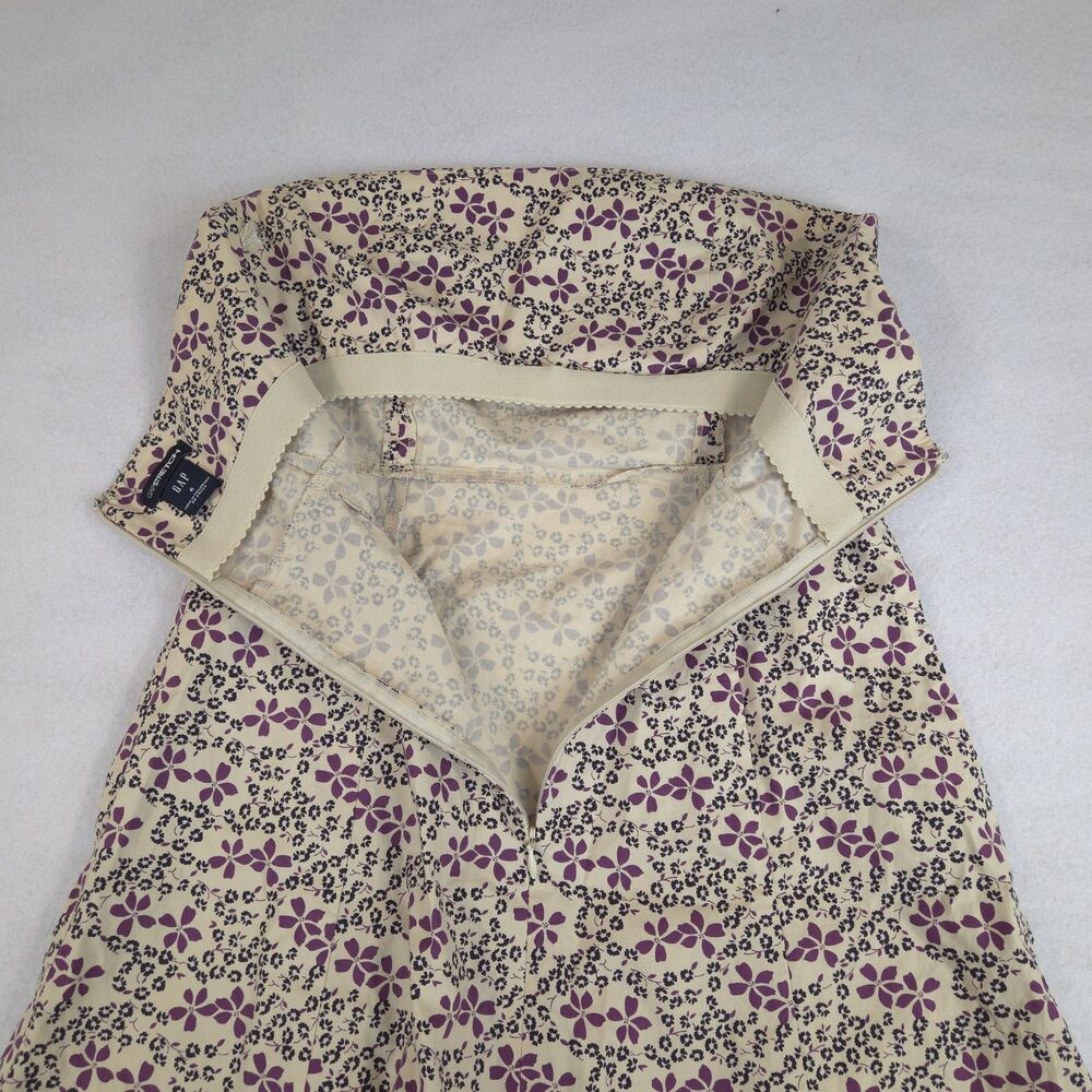 VTG Y2k Gap Strapless Tube Mini Dress Floral Stretch 6 Fairy Cottage - Picture 3 of 12